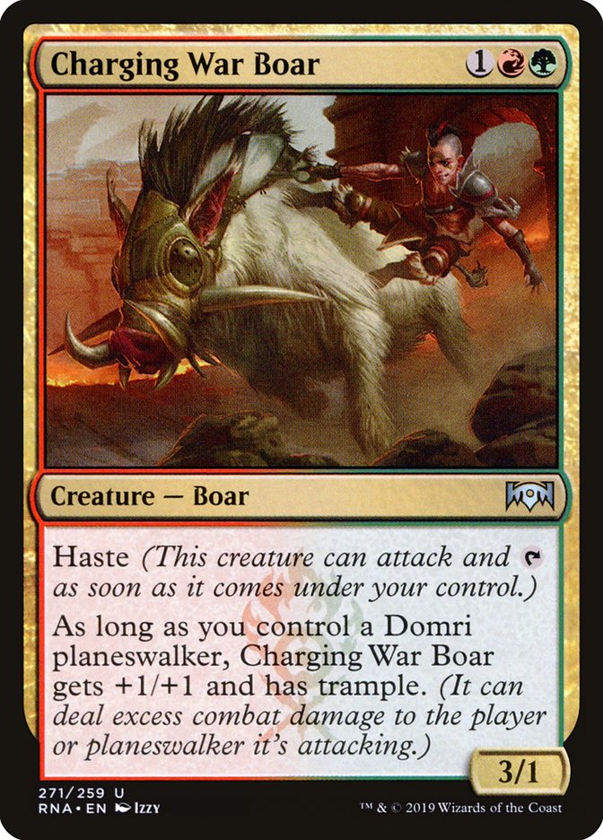 Charging War Boar [Ravnica Allegiance] | Play N Trade Winnipeg