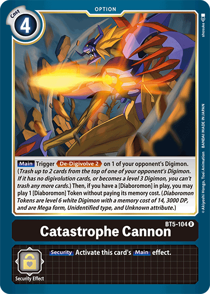 Catastrophe Cannon [BT5-104] [Battle of Omni] | Play N Trade Winnipeg