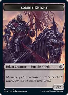 Zombie // Zombie Knight Double-Sided Token [Starter Commander Decks] | Play N Trade Winnipeg