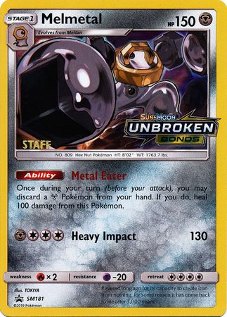 Melmetal (SM181) (Staff Prerelease Promo) [Sun & Moon: Black Star Promos] | Play N Trade Winnipeg