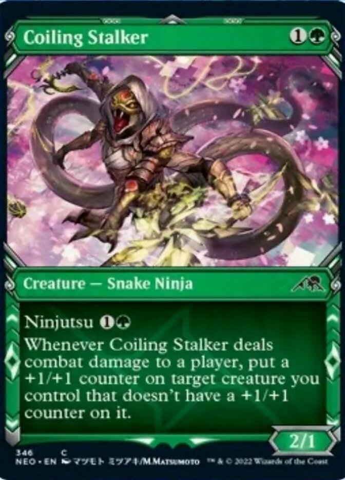 Coiling Stalker (Showcase Ninja) [Kamigawa: Neon Dynasty] | Play N Trade Winnipeg