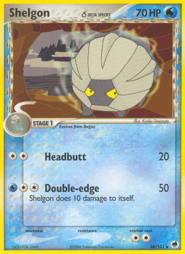 Shelgon (38/101) (Delta Species) [EX: Dragon Frontiers] | Play N Trade Winnipeg