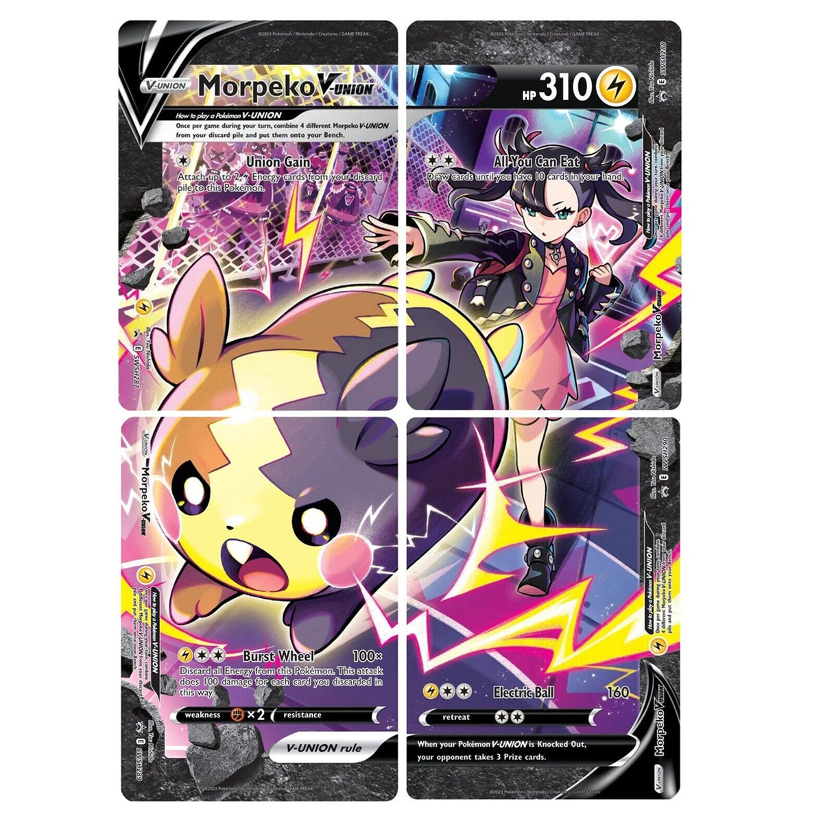 Morpeko V-Union (SWSH287-290) (Set of 4) [Sword & Shield: Black Star Promos] | Play N Trade Winnipeg