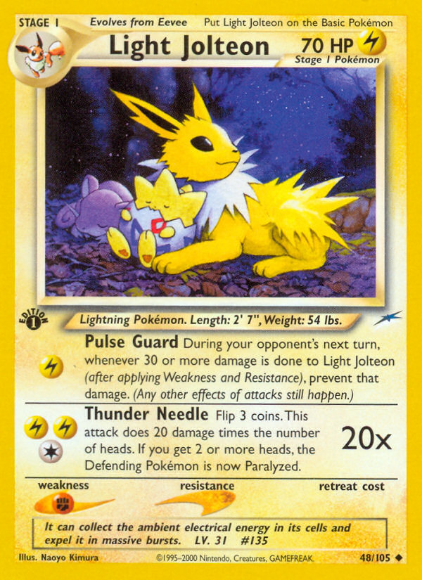 Light Jolteon (48/105) [Neo Destiny 1st Edition] | Play N Trade Winnipeg