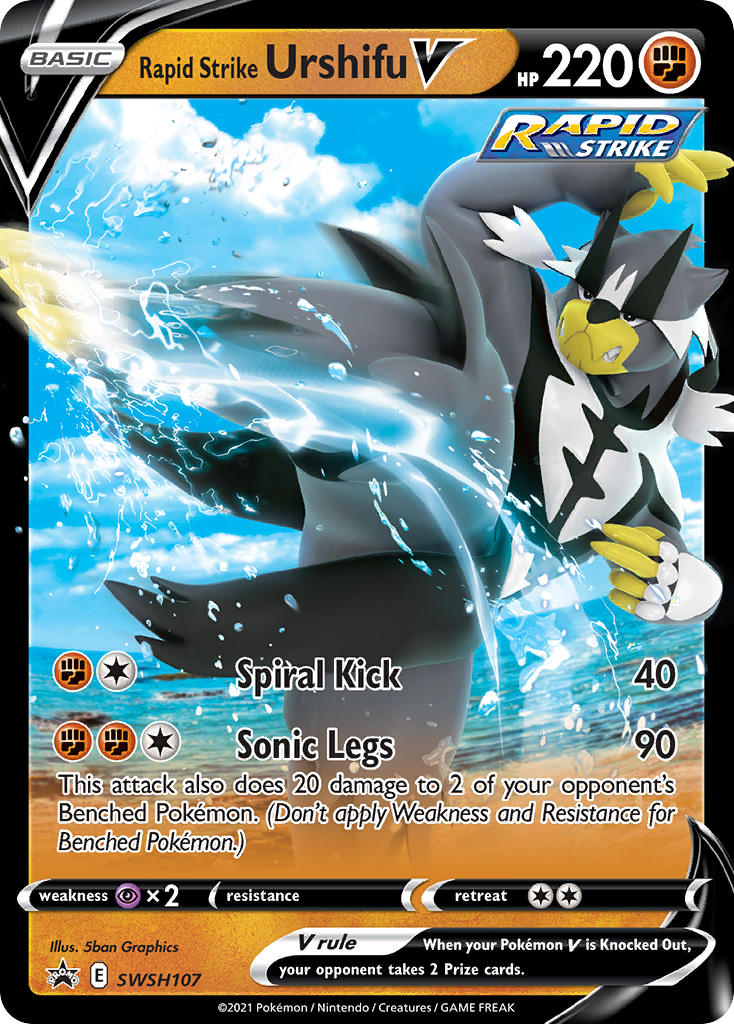 Rapid Strike Urshifu V (SWSH107) (Jumbo Card) [Sword & Shield: Black Star Promos] | Play N Trade Winnipeg