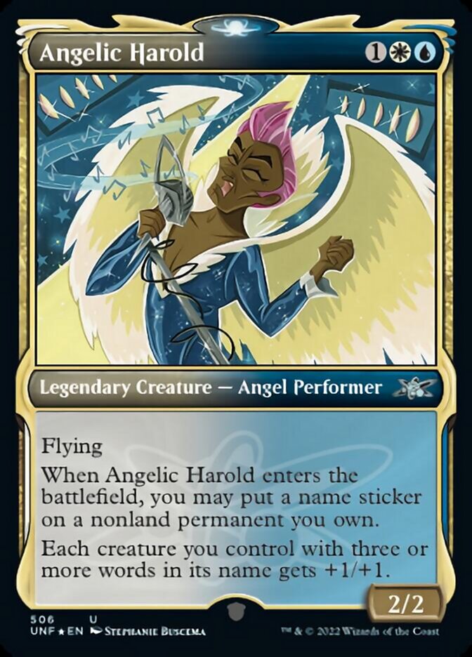 Angelic Harold (Showcase) (Galaxy Foil) [Unfinity] | Play N Trade Winnipeg