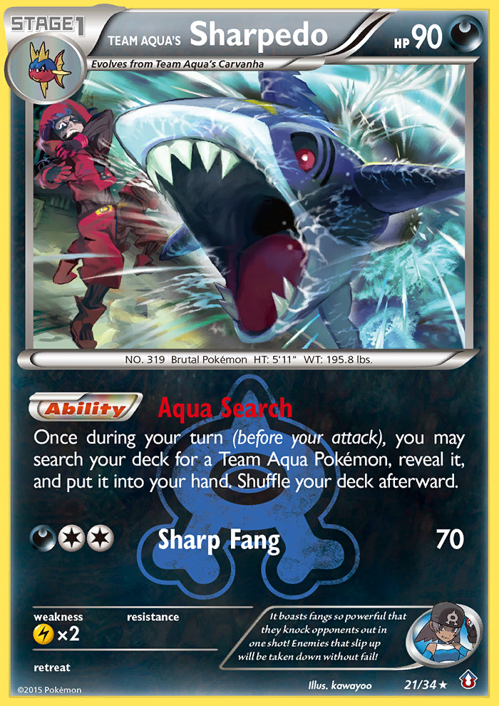 Team Aqua's Sharpedo (21/34) [XY: Double Crisis] | Play N Trade Winnipeg
