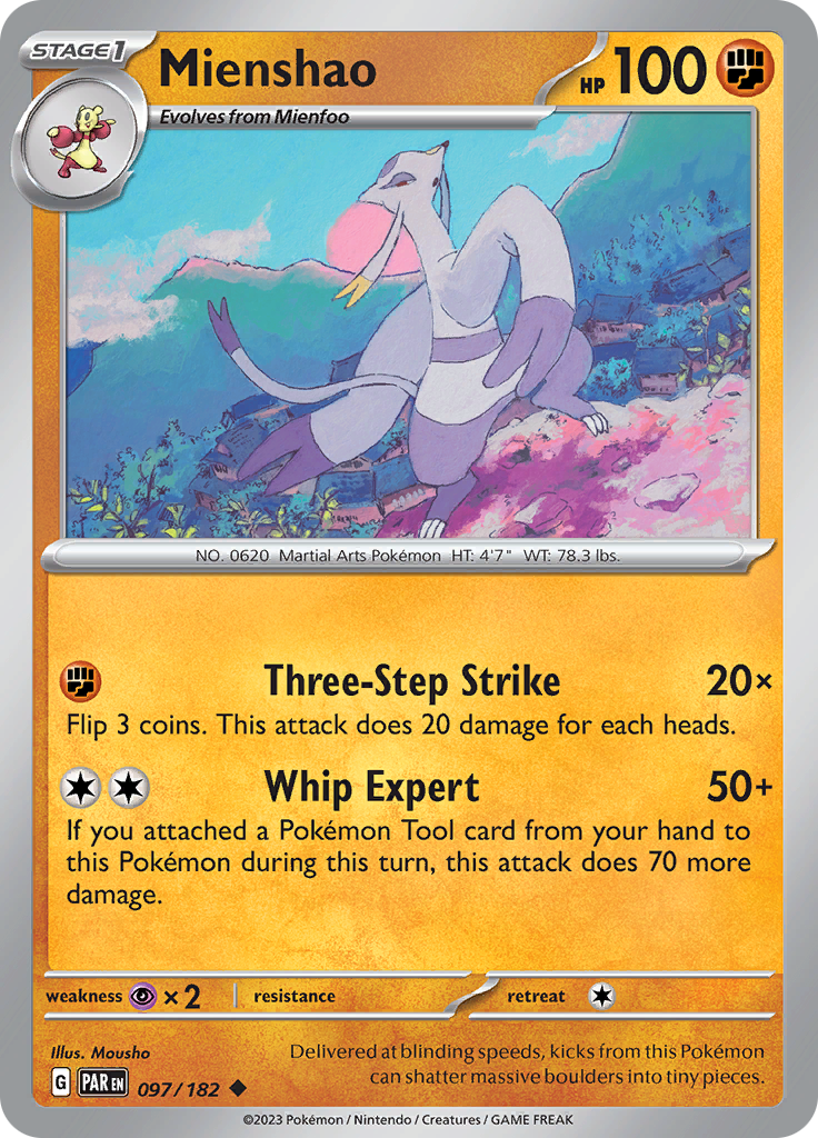 Mienshao (097/182) [Scarlet & Violet: Paradox Rift] | Play N Trade Winnipeg