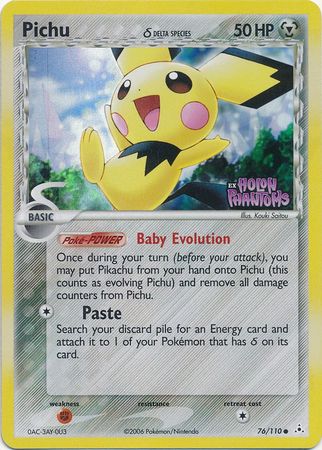 Pichu (76/110) (Delta Species) (Stamped) [EX: Holon Phantoms] | Play N Trade Winnipeg