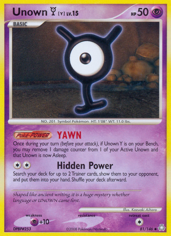 Unown Y (81/146) [Diamond & Pearl: Legends Awakened] | Play N Trade Winnipeg