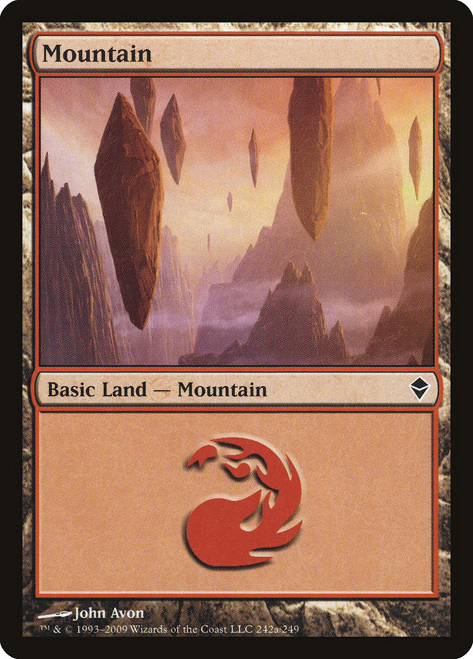 Mountain (242a) [Zendikar] | Play N Trade Winnipeg