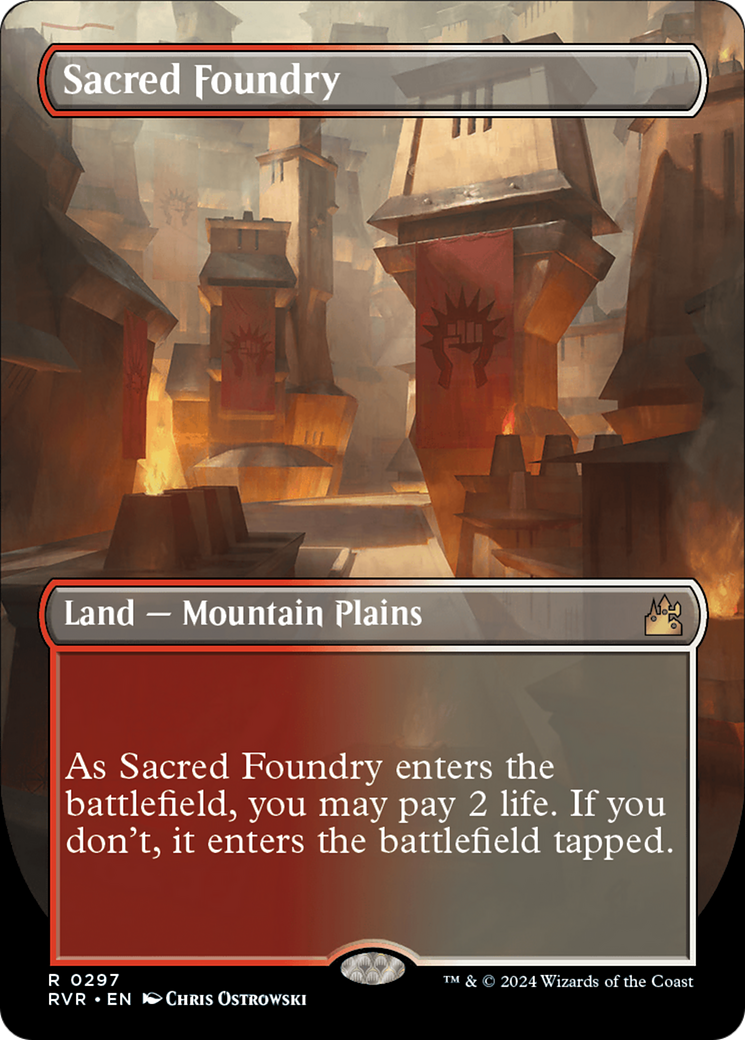 Sacred Foundry (Borderless) [Ravnica Remastered] | Play N Trade Winnipeg