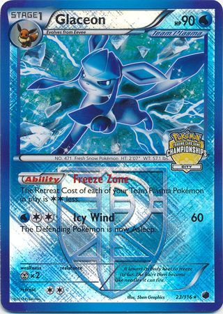 Glaceon (23/116) (City Championship Promo) [Black & White: Plasma Freeze] | Play N Trade Winnipeg