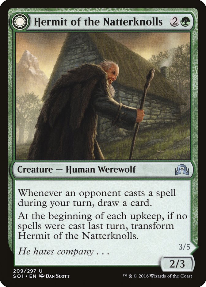 Hermit of the Natterknolls // Lone Wolf of the Natterknolls [Shadows over Innistrad] | Play N Trade Winnipeg