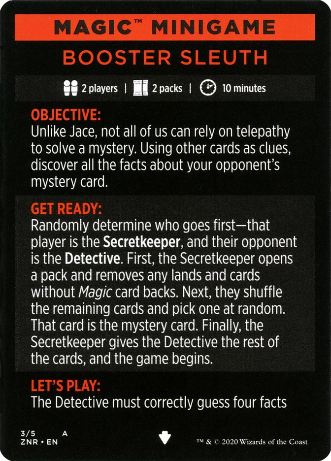 Booster Sleuth (Magic Minigame) [Zendikar Rising Minigame] | Play N Trade Winnipeg