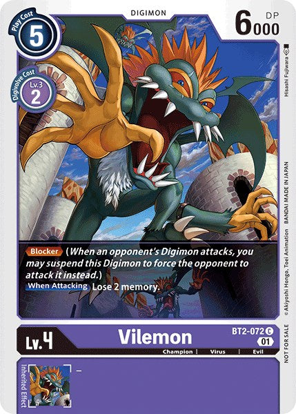 Vilemon [BT2-072] (Tamer Party Vol. 4 Promo) [Release Special Booster Ver.1.0 Promos] | Play N Trade Winnipeg