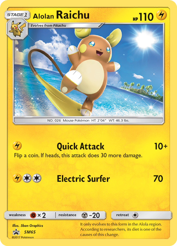 Alolan Raichu (SM65) [Sun & Moon: Black Star Promos] | Play N Trade Winnipeg