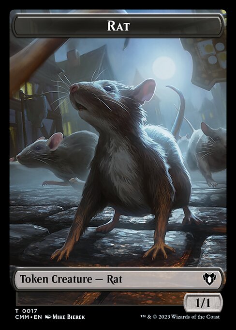 City's Blessing // Rat Double-Sided Token [Commander Masters Tokens] | Play N Trade Winnipeg