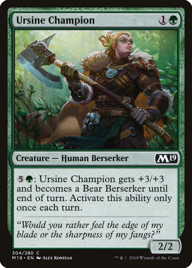 Ursine Champion [Core Set 2019] | Play N Trade Winnipeg