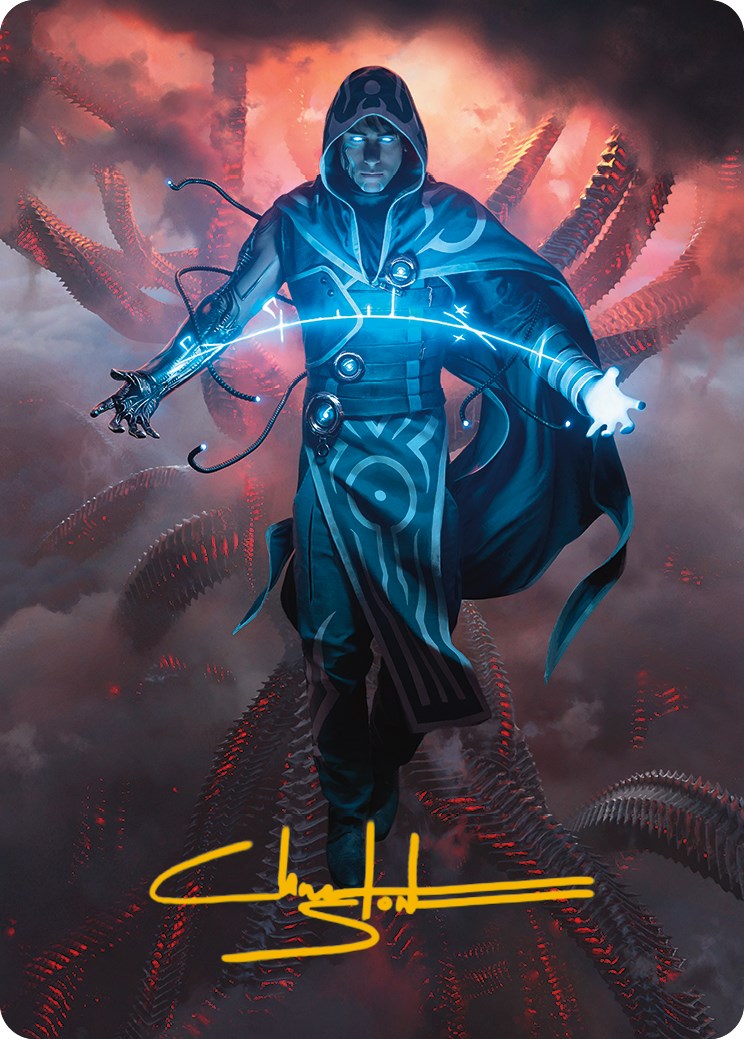 Jace, the Perfected Mind Art Card (Gold-Stamped Signature) [Phyrexia: All Will Be One Art Series] | Play N Trade Winnipeg