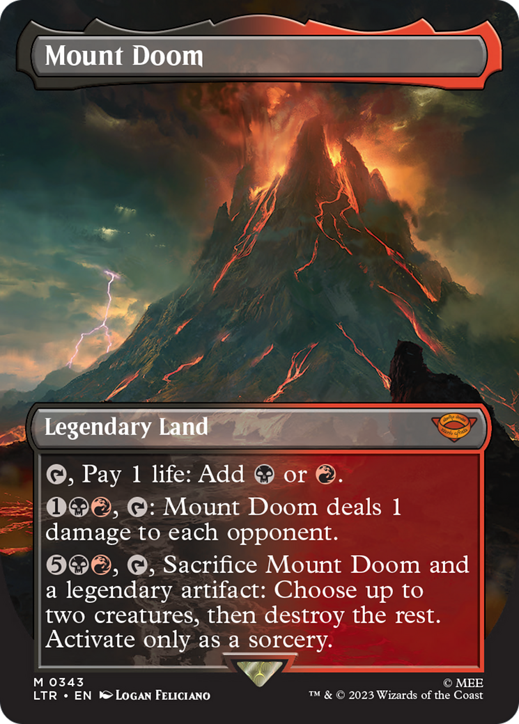 Mount Doom (Borderless Alternate Art) [The Lord of the Rings: Tales of Middle-Earth] | Play N Trade Winnipeg