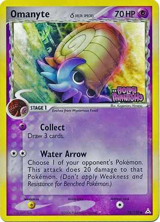 Omanyte (74/110) (Delta Species) (Stamped) [EX: Holon Phantoms] | Play N Trade Winnipeg