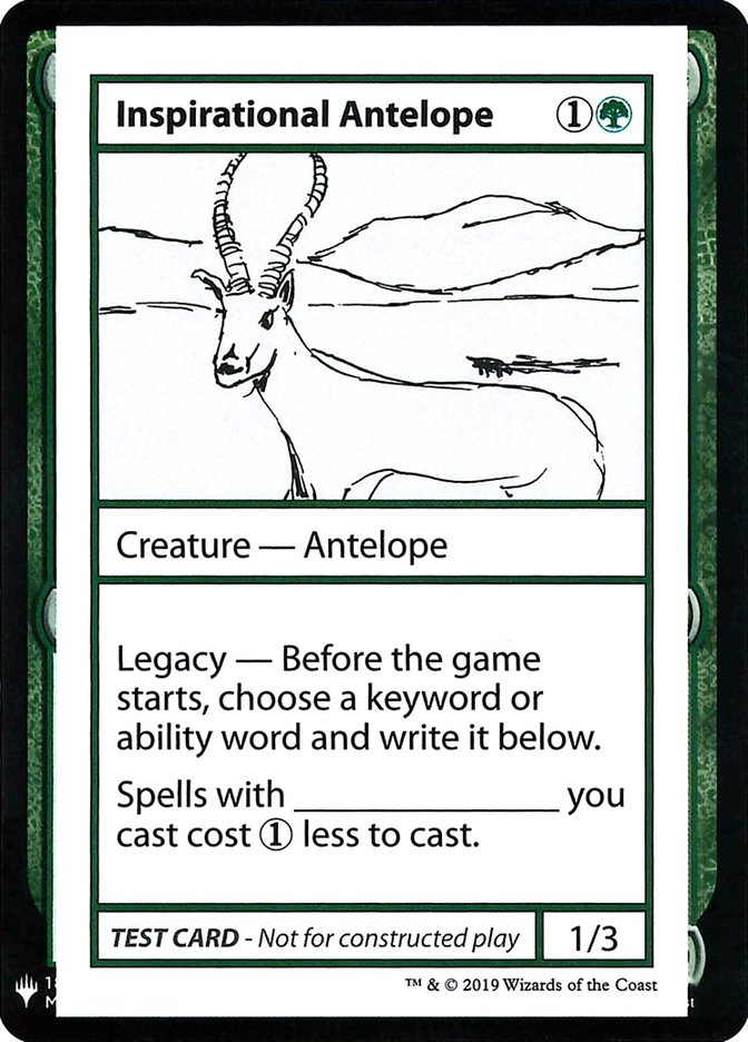 Inspirational Antelope [Mystery Booster Playtest Cards] | Play N Trade Winnipeg