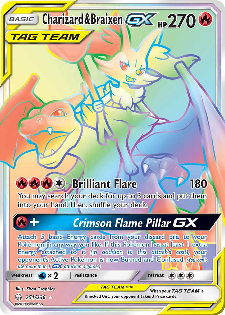 Charizard & Braixen GX (251/236) [Sun & Moon: Cosmic Eclipse] | Play N Trade Winnipeg