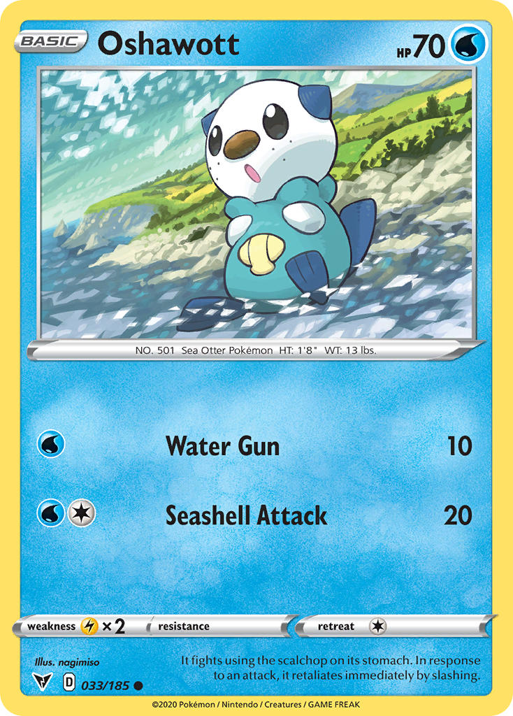 Oshawott (033/185) [Sword & Shield: Vivid Voltage] | Play N Trade Winnipeg