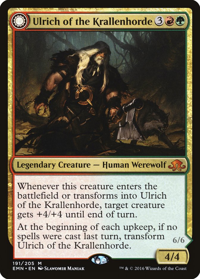 Ulrich of the Krallenhorde // Ulrich, Uncontested Alpha [Eldritch Moon] | Play N Trade Winnipeg