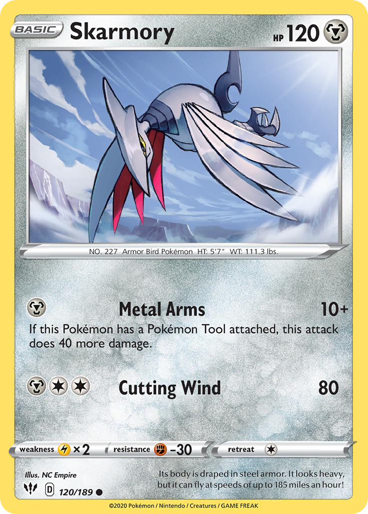 Skarmory (120/189) [Sword & Shield: Darkness Ablaze] | Play N Trade Winnipeg