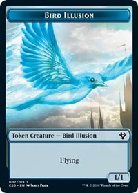 Bird Illusion // Beast (011) Double-sided Token [Commander 2020 Tokens] | Play N Trade Winnipeg