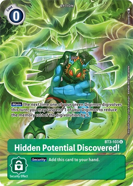 Hidden Potential Discovered! [BT3-103] (Alternate Art) [Dimensional Phase] | Play N Trade Winnipeg