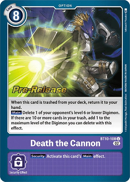 Death the Cannon [BT10-108] [Xros Encounter Pre-Release Cards] | Play N Trade Winnipeg