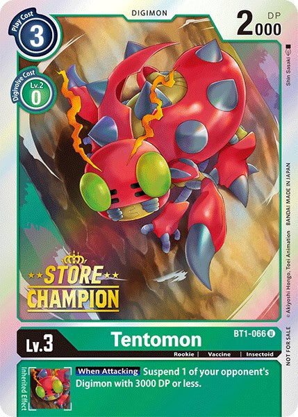 Tentomon [BT1-066] (Store Champion) [Release Special Booster Promos] | Play N Trade Winnipeg