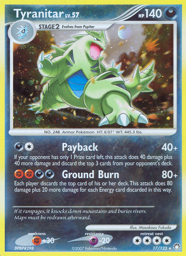 Tyranitar (17/123) [Diamond & Pearl: Mysterious Treasures] | Play N Trade Winnipeg