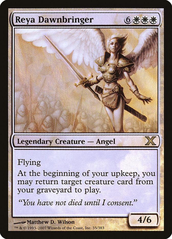 Reya Dawnbringer (Premium Foil) [Tenth Edition] | Play N Trade Winnipeg