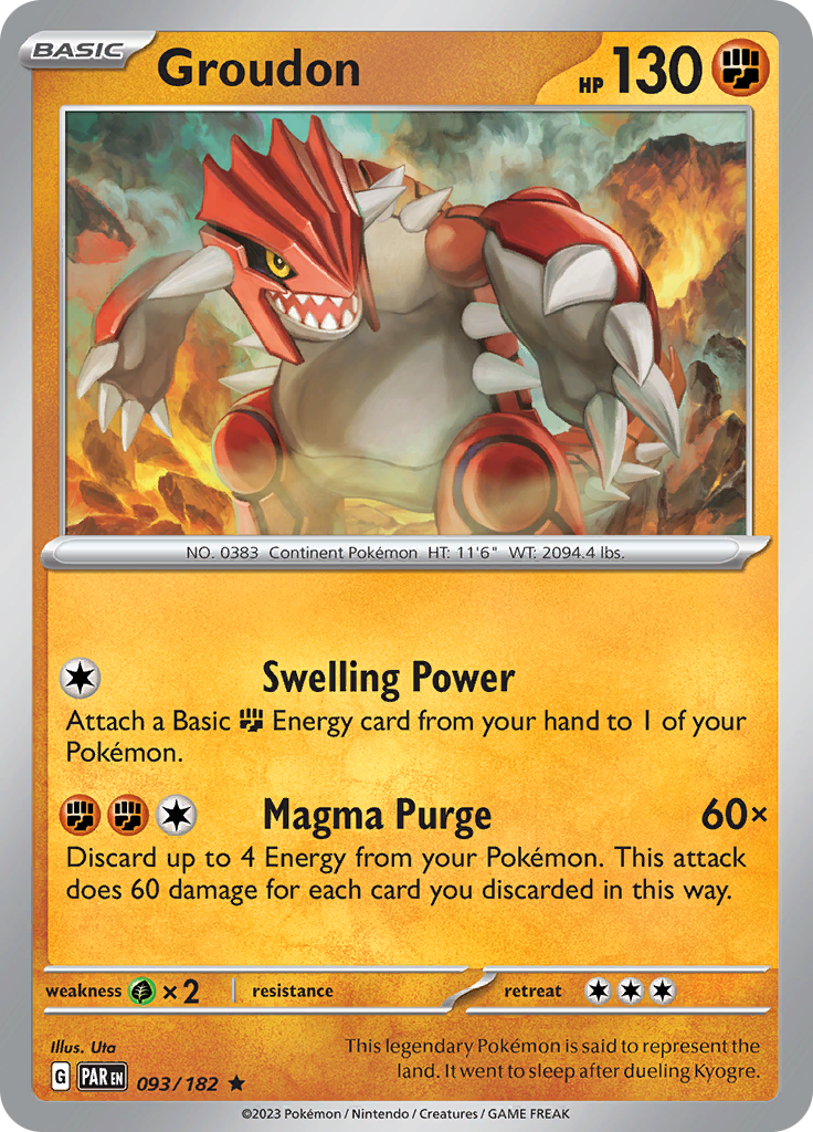 Groudon (093/182) [Scarlet & Violet: Paradox Rift] | Play N Trade Winnipeg