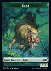 Boar // Monk Double-sided Token [Double Masters 2022 Tokens] | Play N Trade Winnipeg