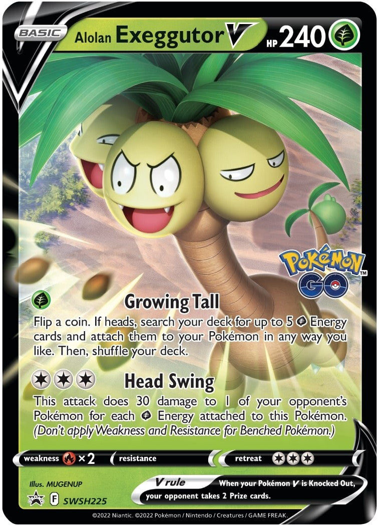 Alolan Exeggutor V (SWSH225) (Jumbo Card) [Sword & Shield: Black Star Promos] | Play N Trade Winnipeg