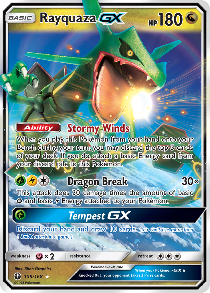 Rayquaza GX (109/168) [Sun & Moon: Celestial Storm] | Play N Trade Winnipeg