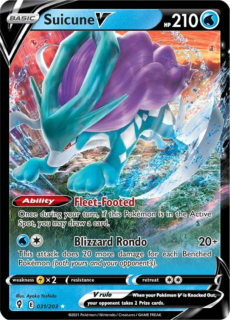 Suicune V (031/203) [Sword & Shield: Evolving Skies] | Play N Trade Winnipeg