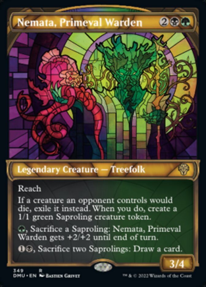 Nemata, Primeval Warden (Showcase Textured) [Dominaria United] | Play N Trade Winnipeg