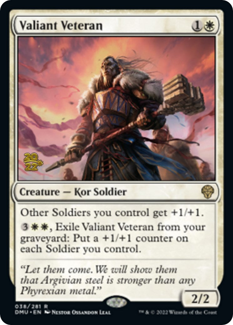 Valiant Veteran [Dominaria United Prerelease Promos] | Play N Trade Winnipeg