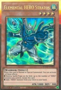 Elemental HERO Stratos (Alternate Art) [MAGO-EN004] Gold Rare | Play N Trade Winnipeg