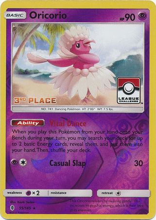 Oricorio (55/145) (League Promo 3rd Place) [Sun & Moon: Guardians Rising] | Play N Trade Winnipeg