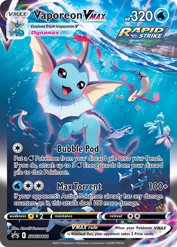 Vaporeon VMAX (SWSH182) (Jumbo Card) [Sword & Shield: Black Star Promos] | Play N Trade Winnipeg