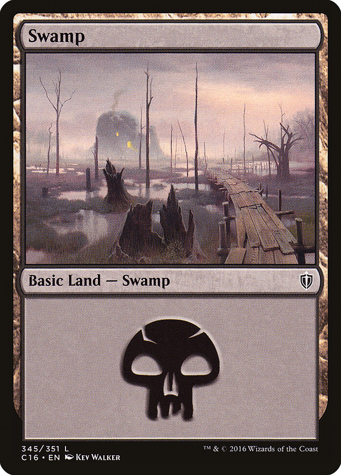 Swamp (345) [Commander 2016] | Play N Trade Winnipeg