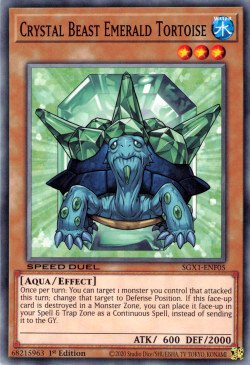 Crystal Beast Emerald Tortoise [SGX1-ENF05] Common | Play N Trade Winnipeg