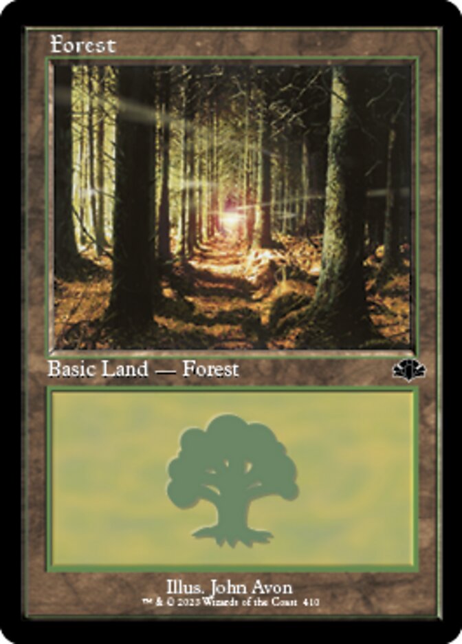 Forest (410) (Retro) [Dominaria Remastered] | Play N Trade Winnipeg